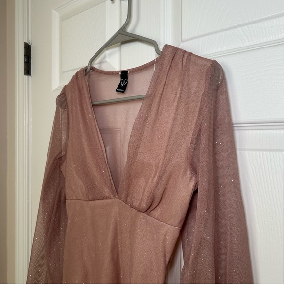 Windsor Shimmering Mauve Long Sleeve Bodysuit - Picture 2 of 7